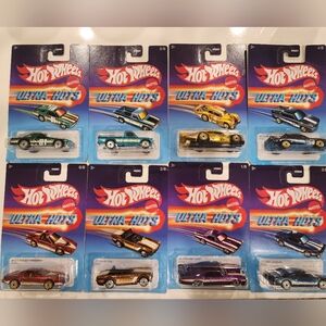 Hot Wheels Ultra Hots Die-Cast Car Set Of 8 , Entire Collection , Brand New